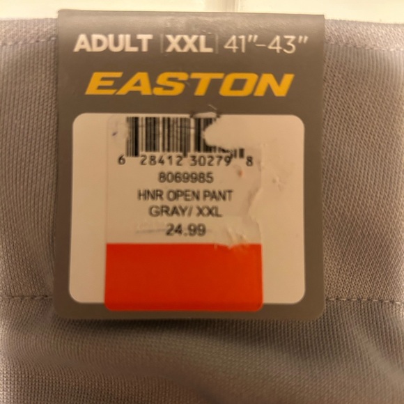NWT Easton men’s baseball pants with the wide belt loops & 2 deep back pockets. - Picture 2 of 12